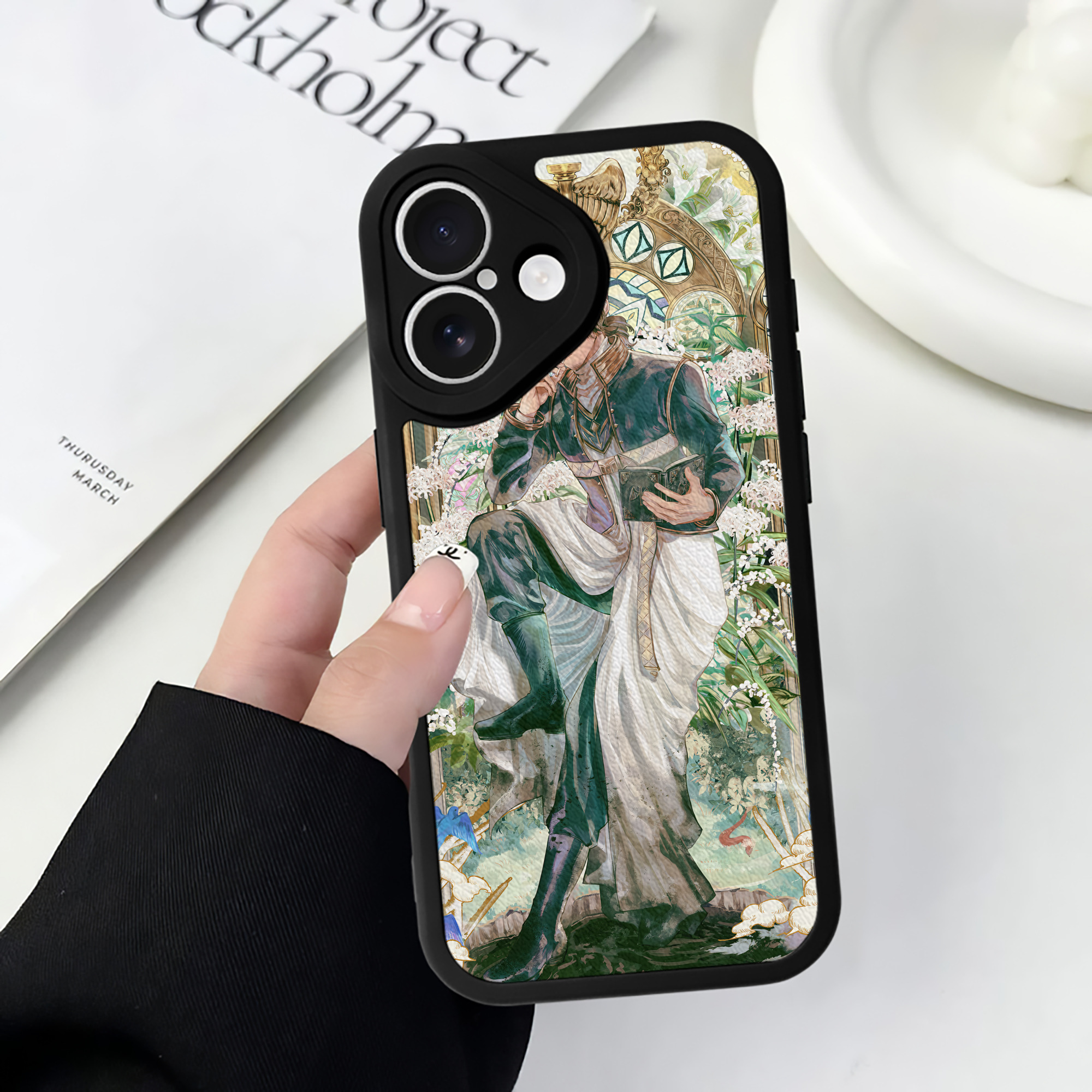 （画像用） 葬送のフリーレン Frieren 【iPhone 16シリーズ対応】シリコンスマホケース（レザー調） 材質：シリコン